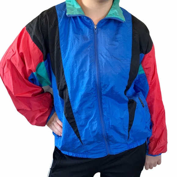 Members Only Jackets & Blazers - MEMBERS ONLY vintage 1980s colorblock jacket windbreaker blue red black 🦋